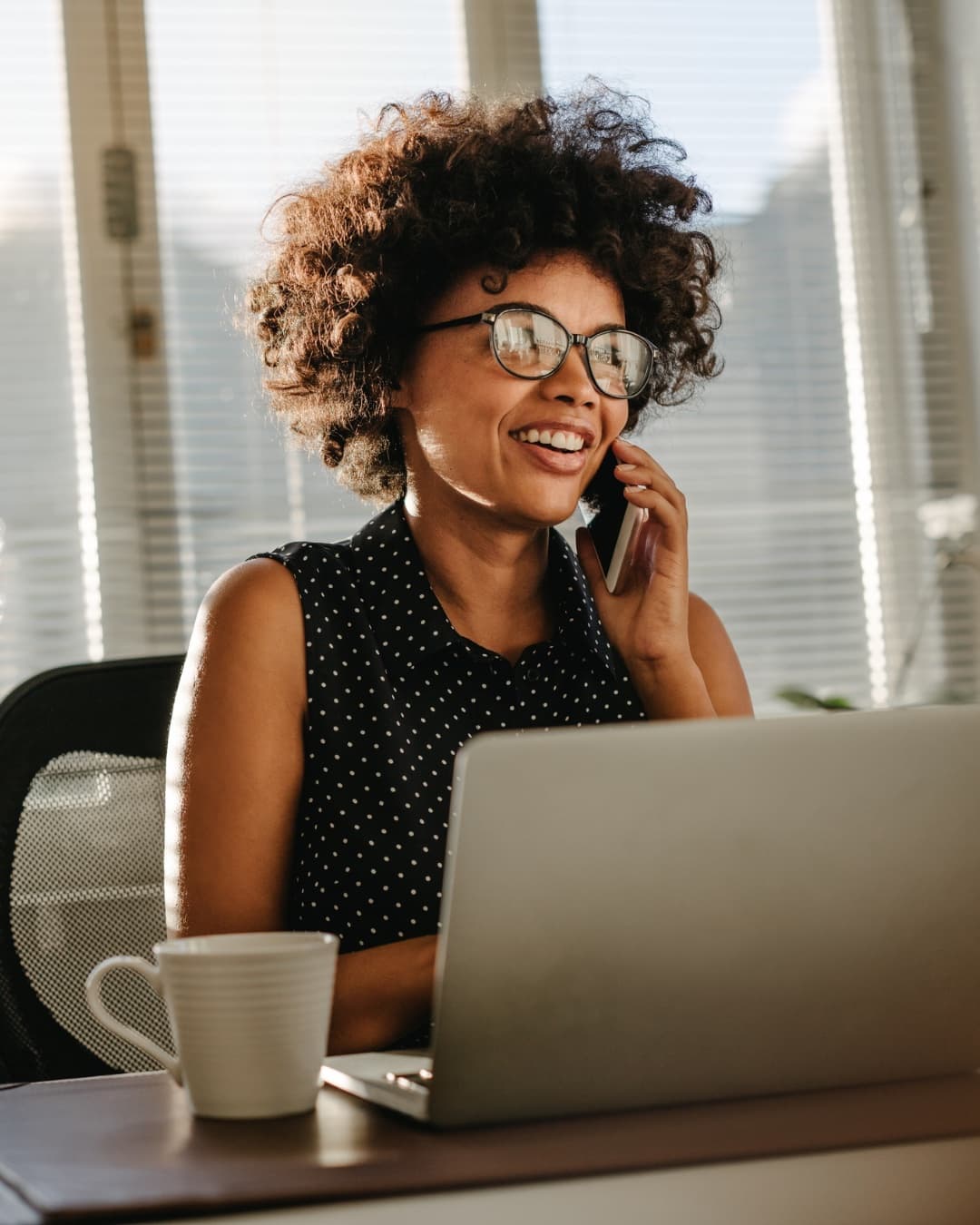 A professional connecting with a candidate